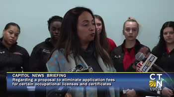 Click to Launch Capitol News Briefing with Gov. Lamont on a Proposal to Eliminate Application Fees for Certain Occupational Licenses And Certificates